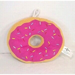 The Simpsons Universal Studios 9" Pink Donut Plush Pillow w/ Sprinkles Homer Toy